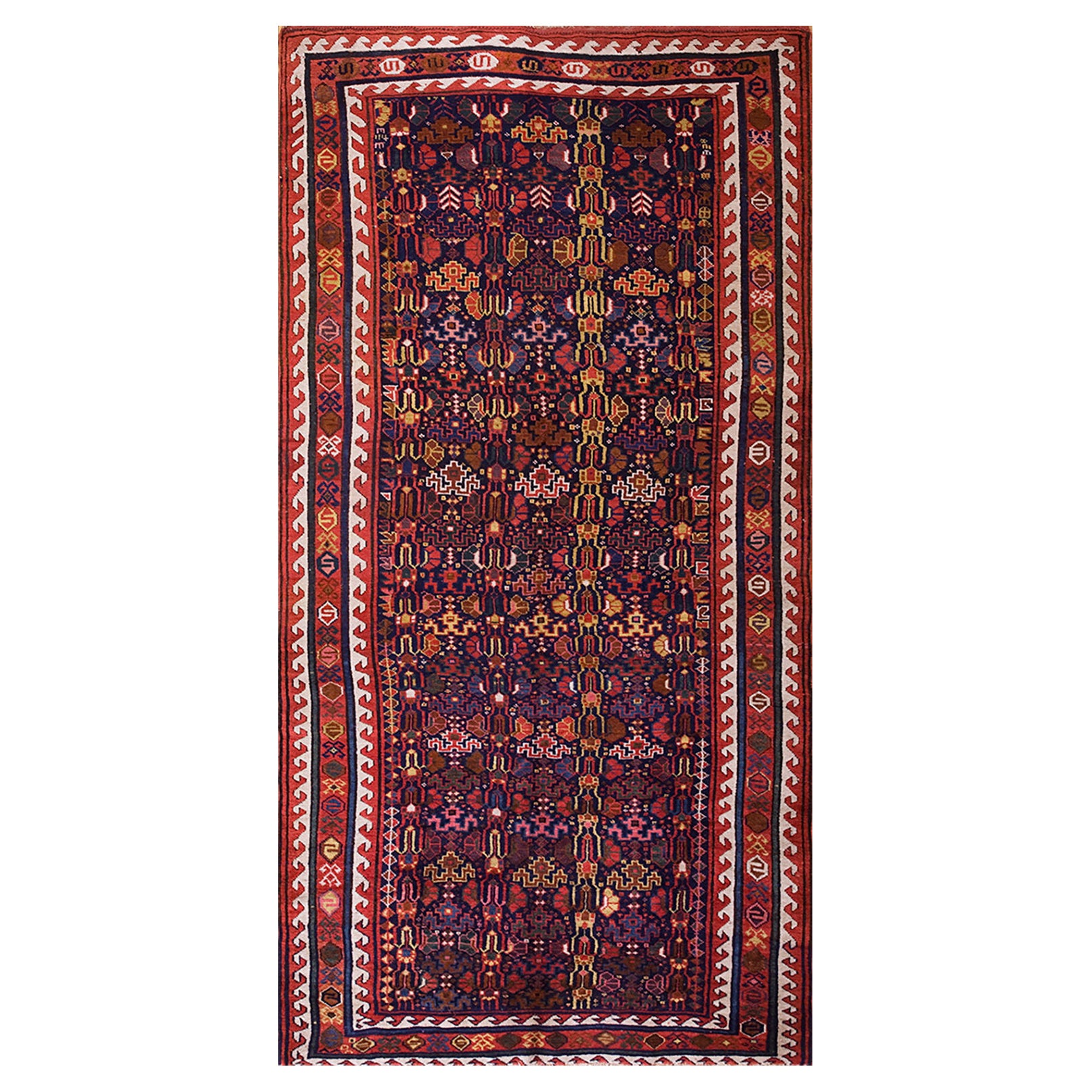 Alfombra Persa Sauj Bulak Siglo XIX W en venta