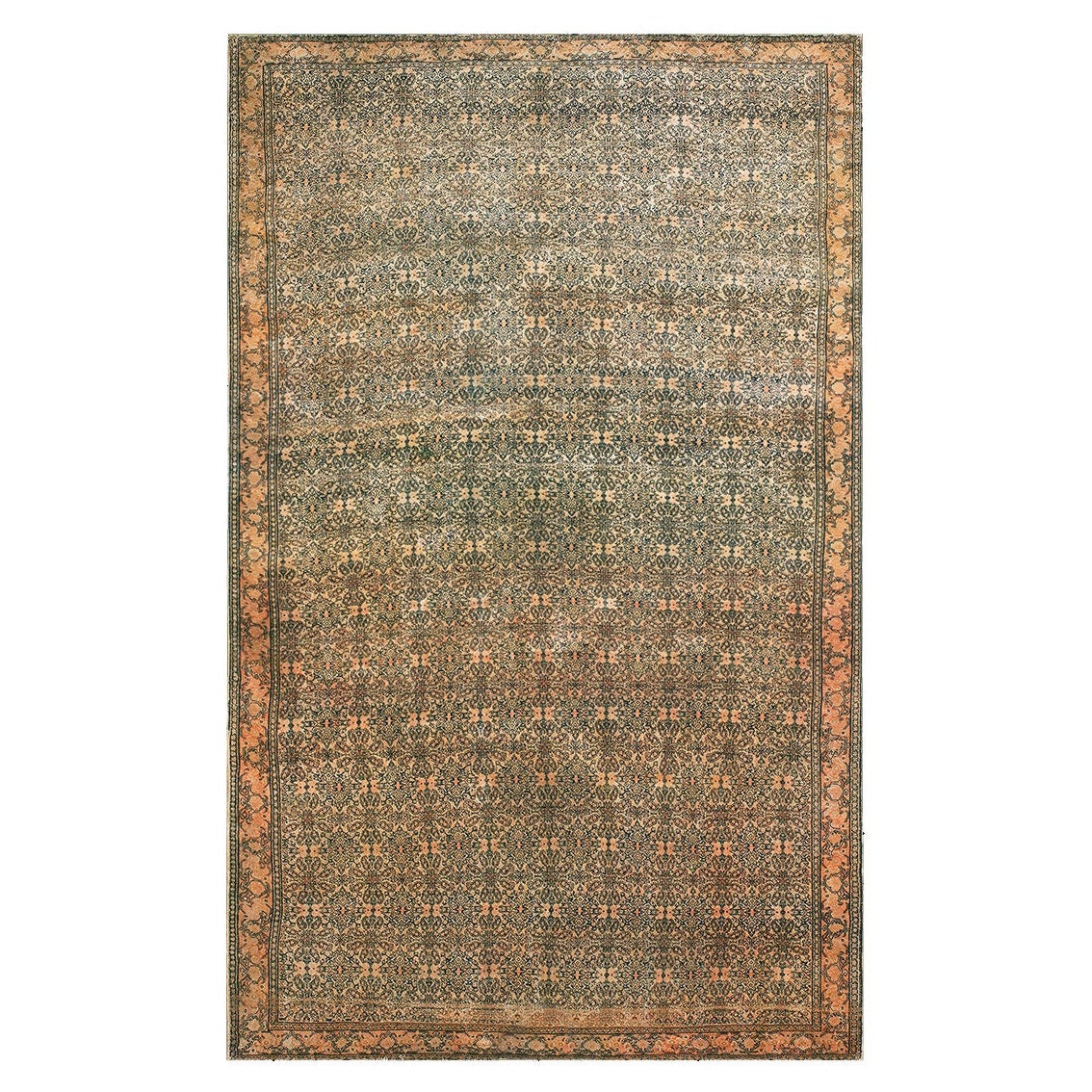 Alfombra persa Senneh del siglo XIX ( 6' x 9'8" - 183 x 295 ) en venta