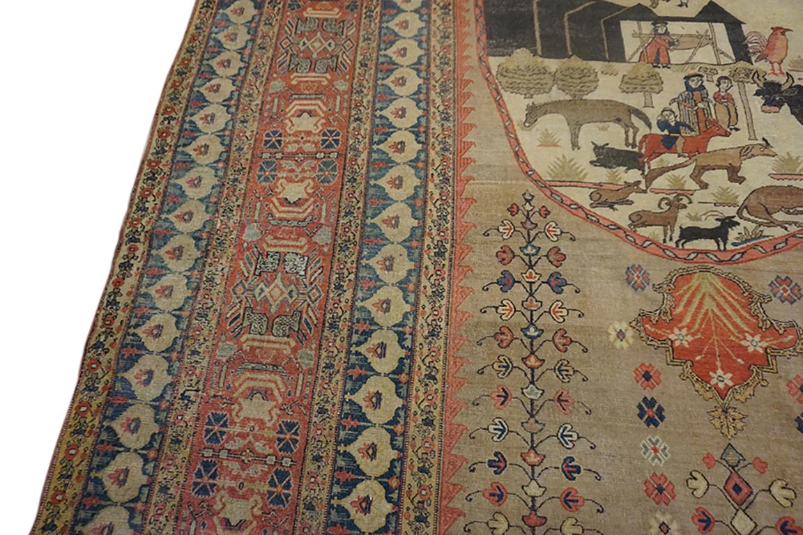 Fine XIX secolo Tappeto senneh persiano del XIX secolo W. 9' 7