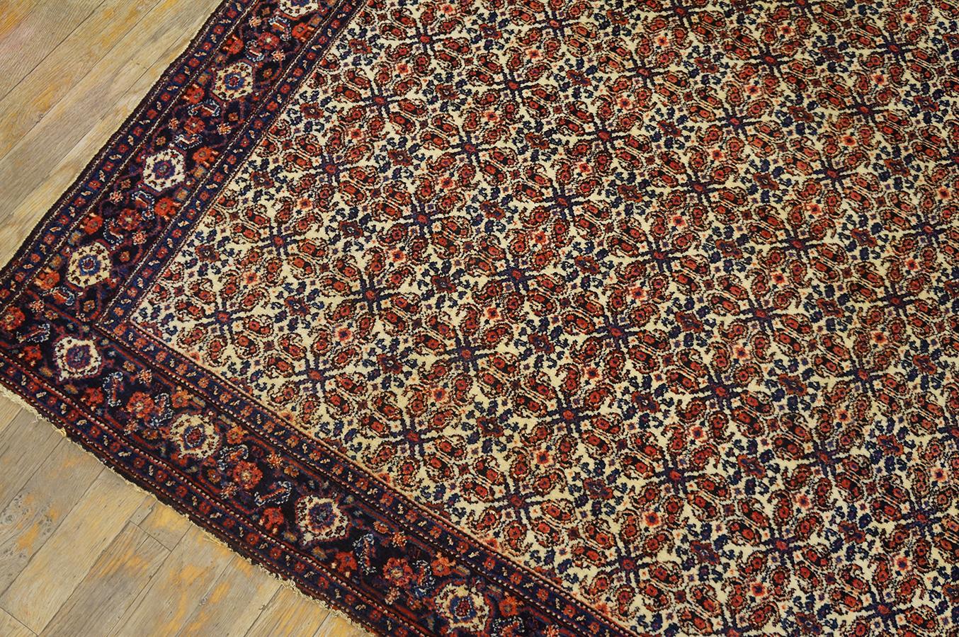 19th Century W. Persian Senneh Carpet on Silk Warp ( 4'4'' x 6'8'' - 132 x 203 ) For Sale 1