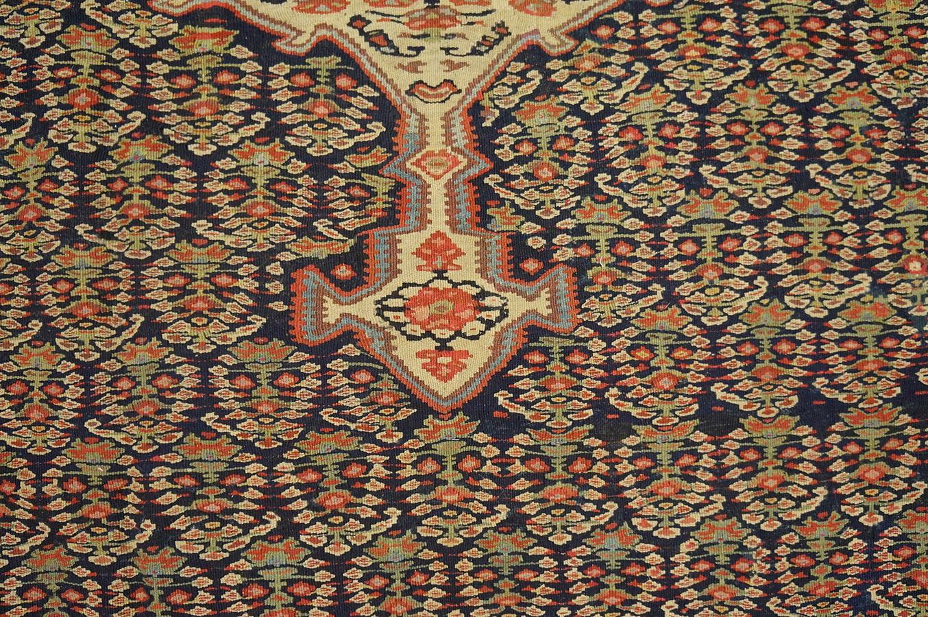 Kilim persiano Senneh del XIX secolo W. ( 4'3