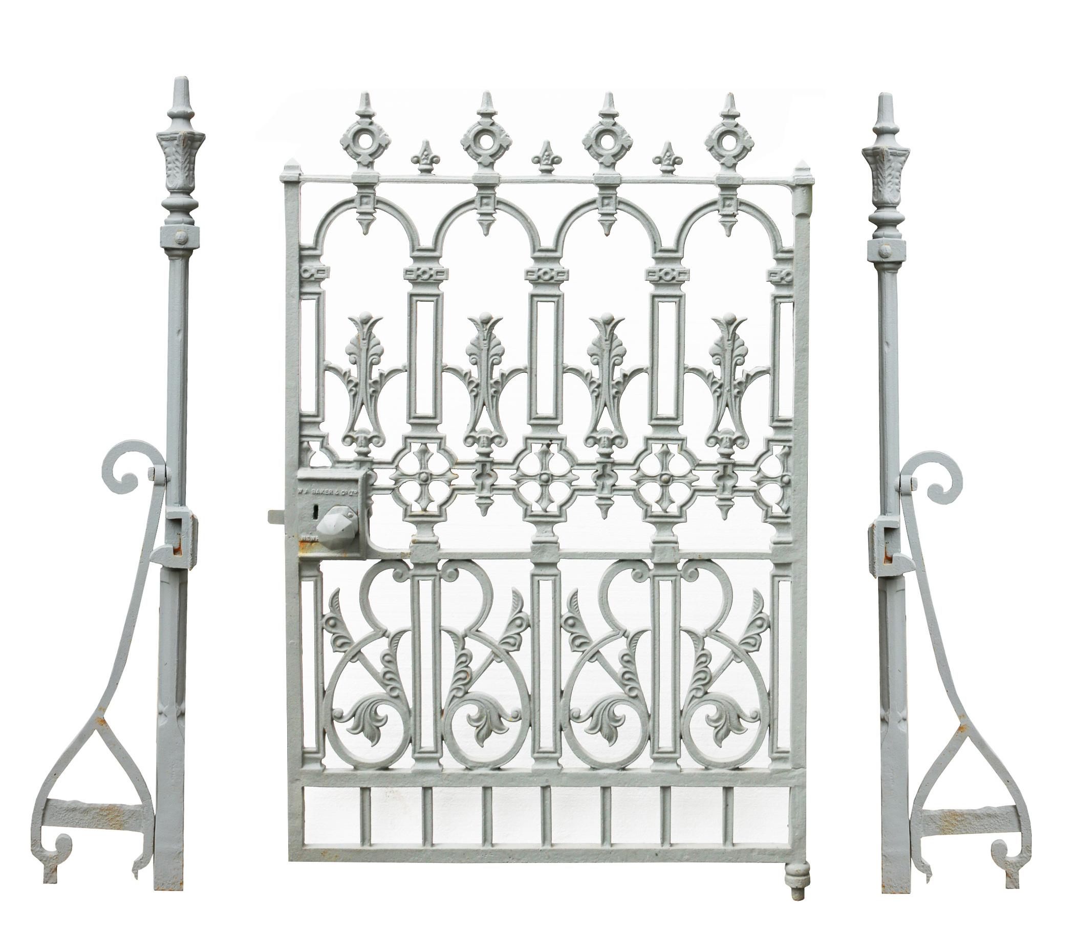 English 19th Century ‘W.A Baker & Company’ Cast Iron Gate