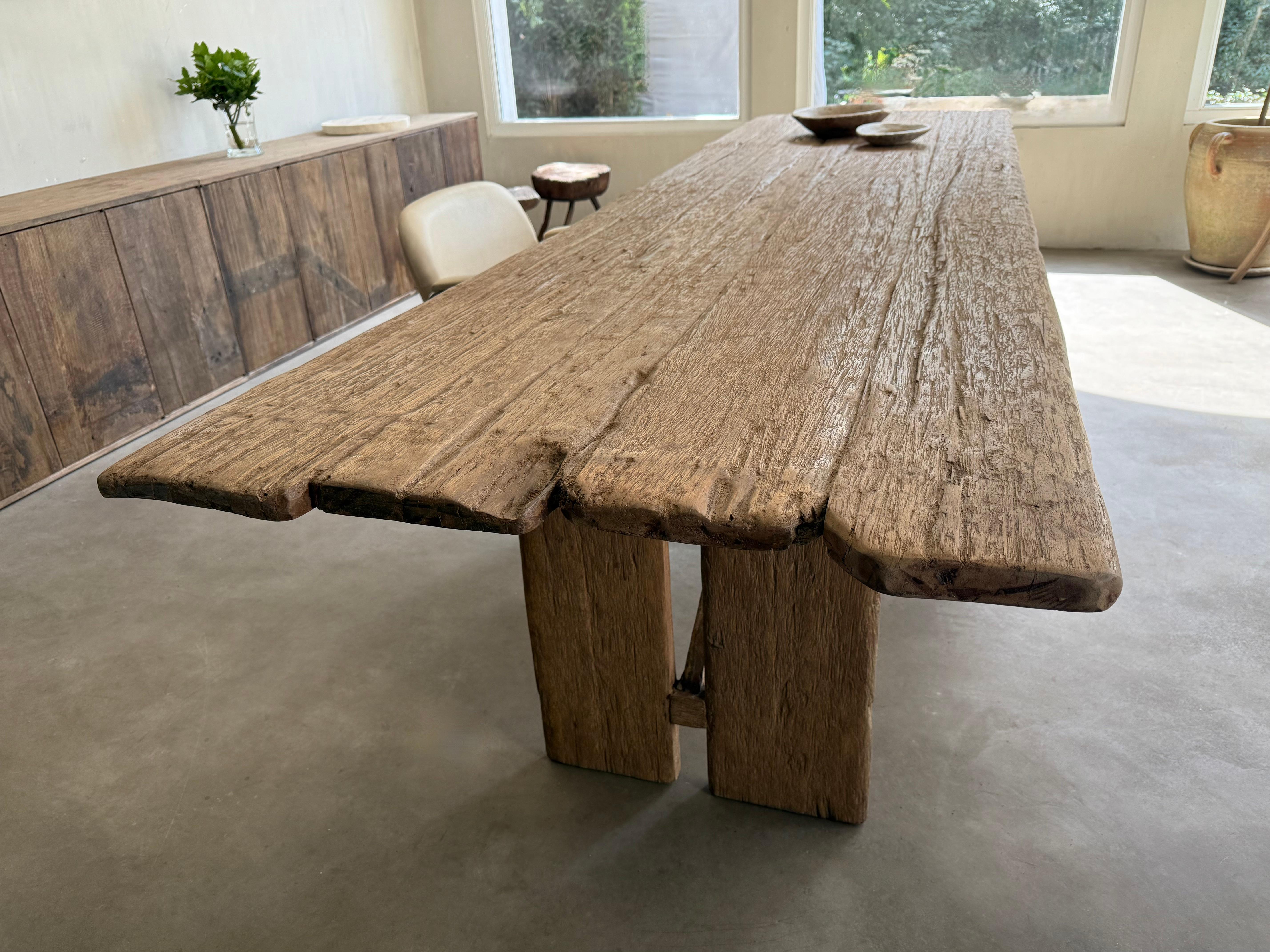 19th Century Wabi Sabi Artisan Studio Table For Sale 2