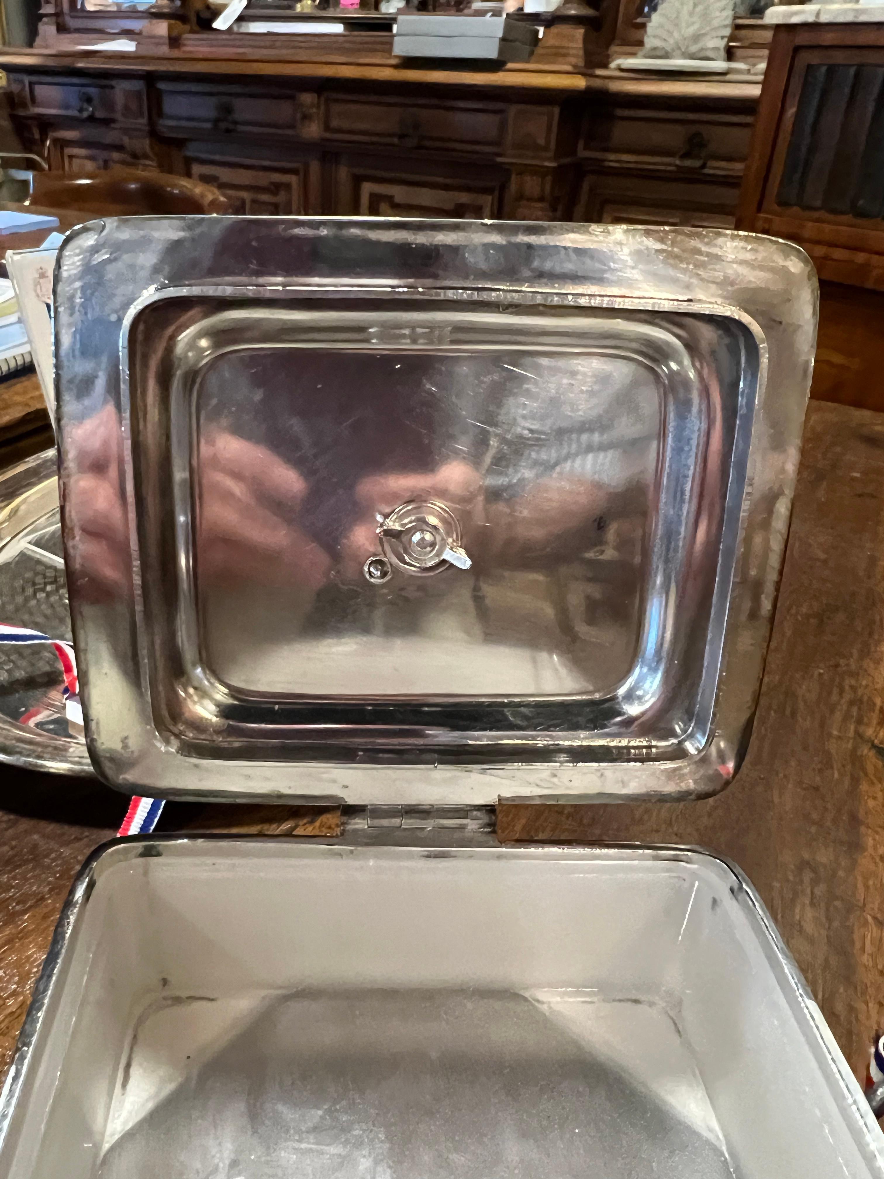 19th Century Walker & Hill Silver Plate Sardine Box For Sale 1