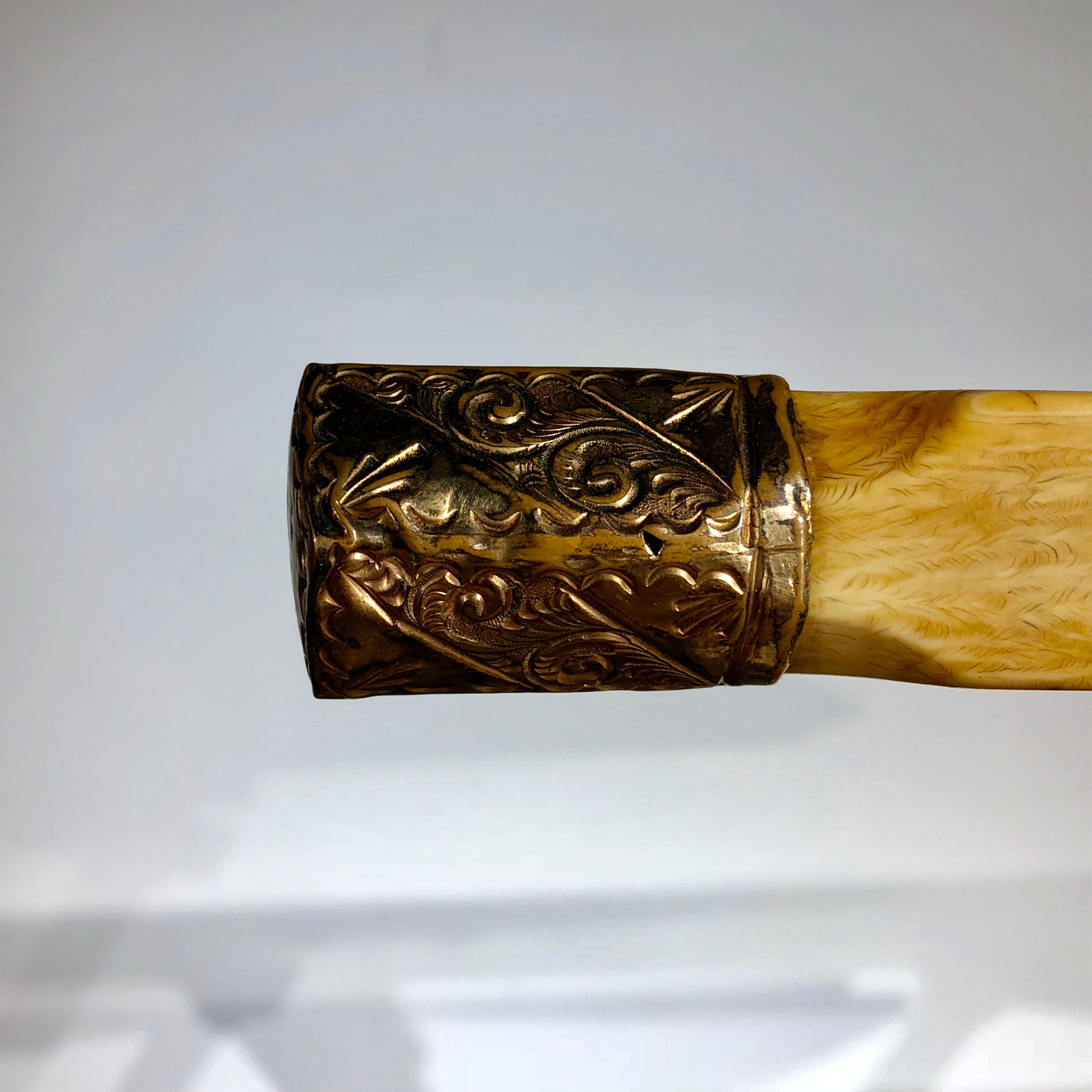 19th Century Walking Stick, Bone Handle at 1stDibs