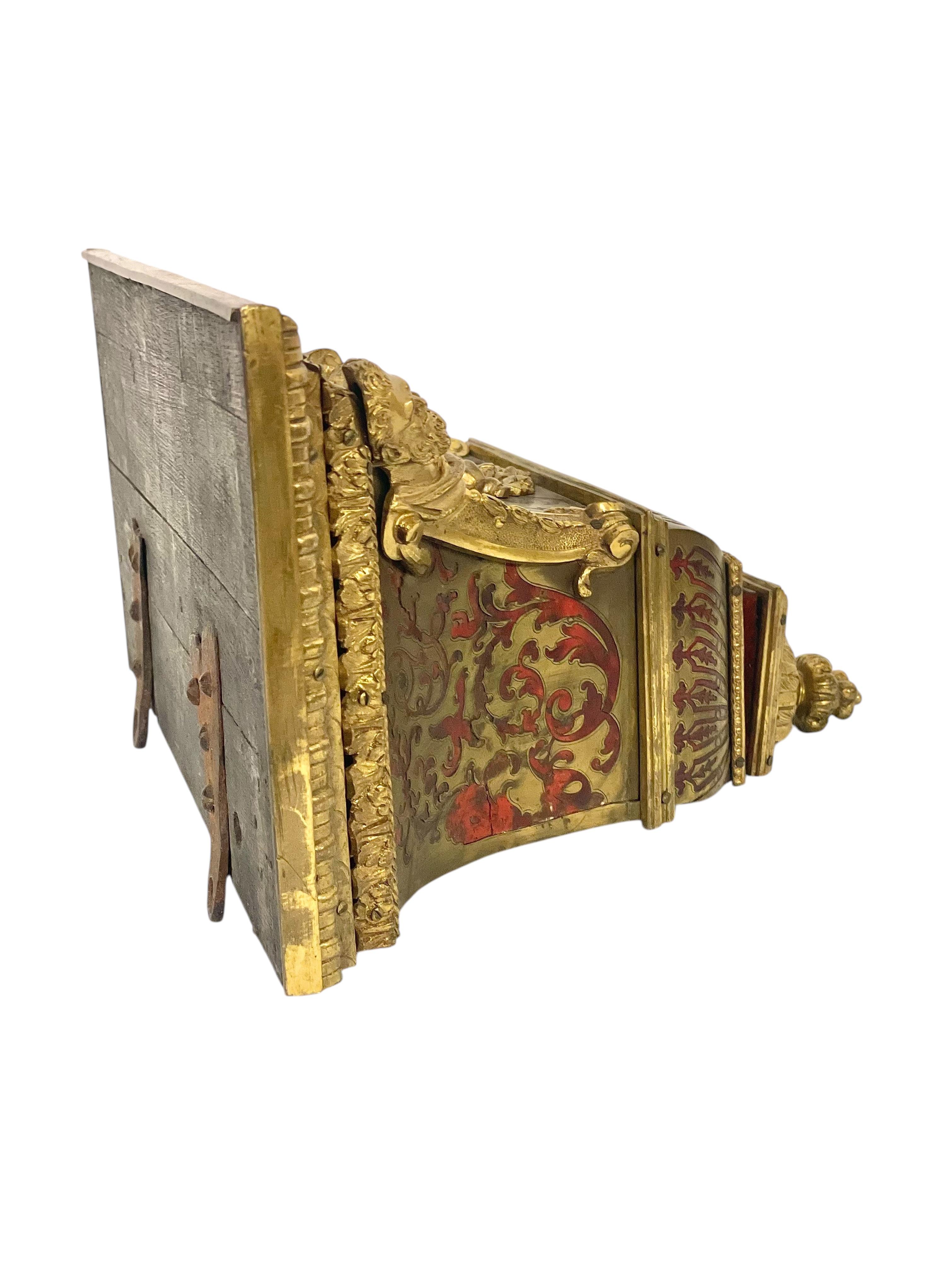 19th Century Wall Bracket Console with Gilt Bronze Mask and Satyrs For Sale 10