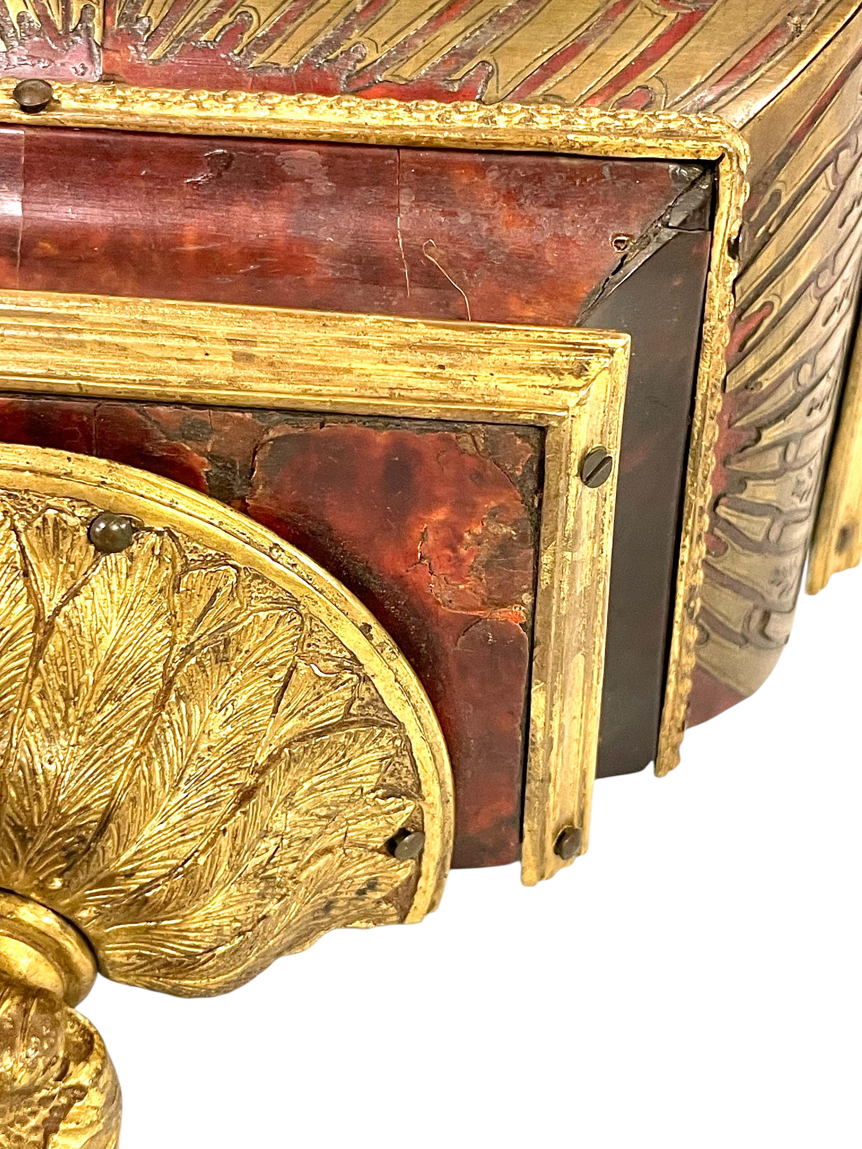 19th Century Wall Bracket Console with Gilt Bronze Mask and Satyrs For Sale 12