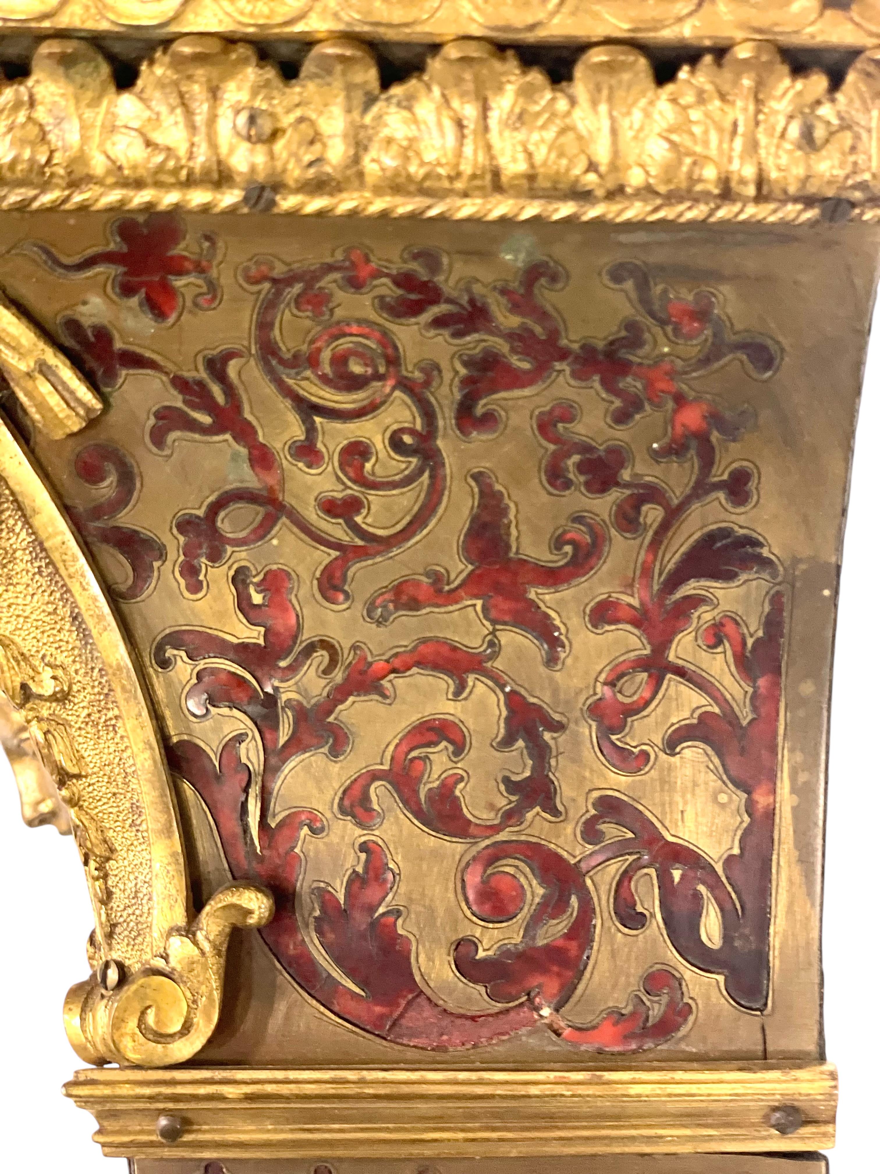 19th Century Wall Bracket Console with Gilt Bronze Mask and Satyrs For Sale 15