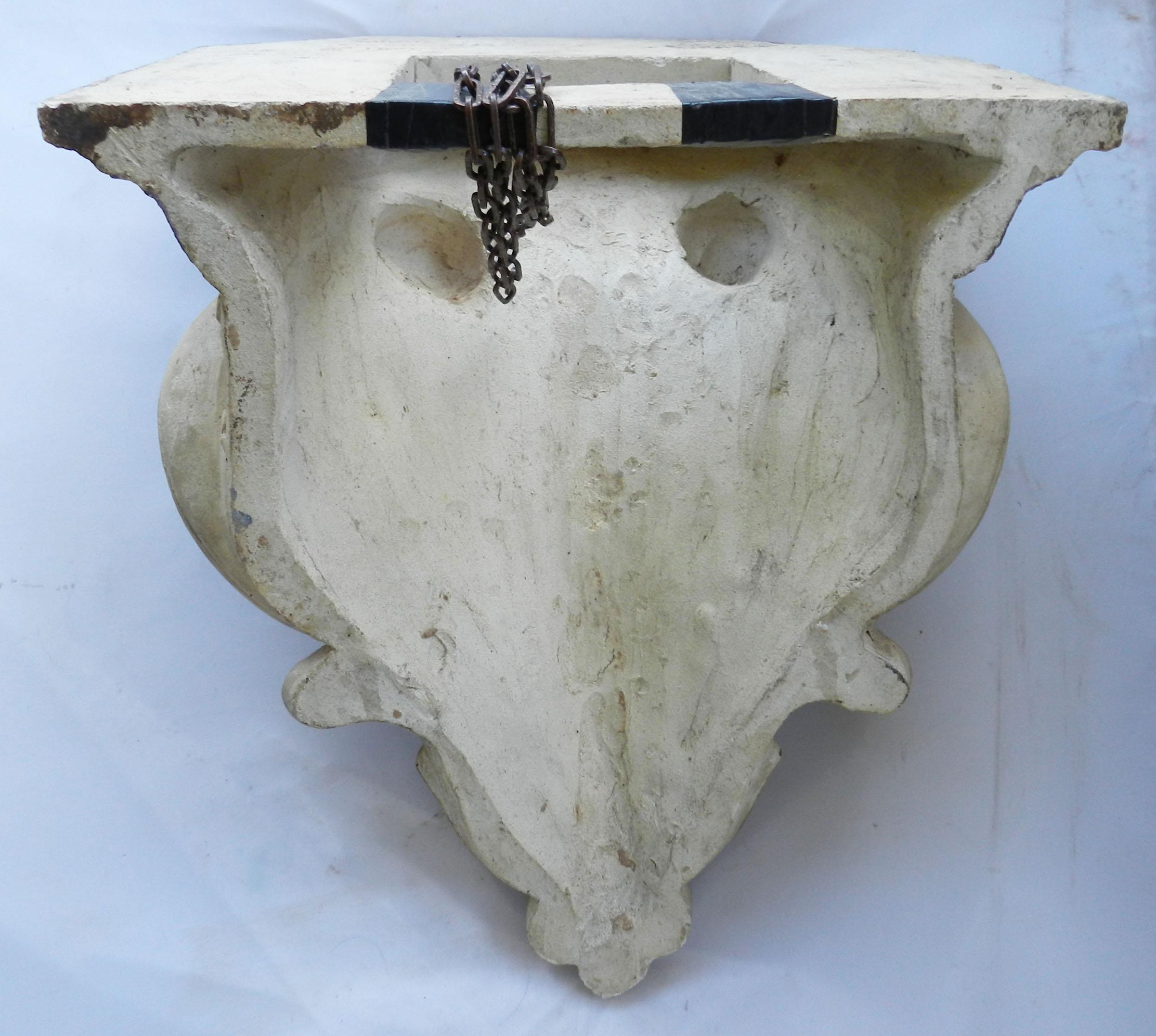 19th Century Wall Bracket Shelf Cherubs Angels Plaster, French 6