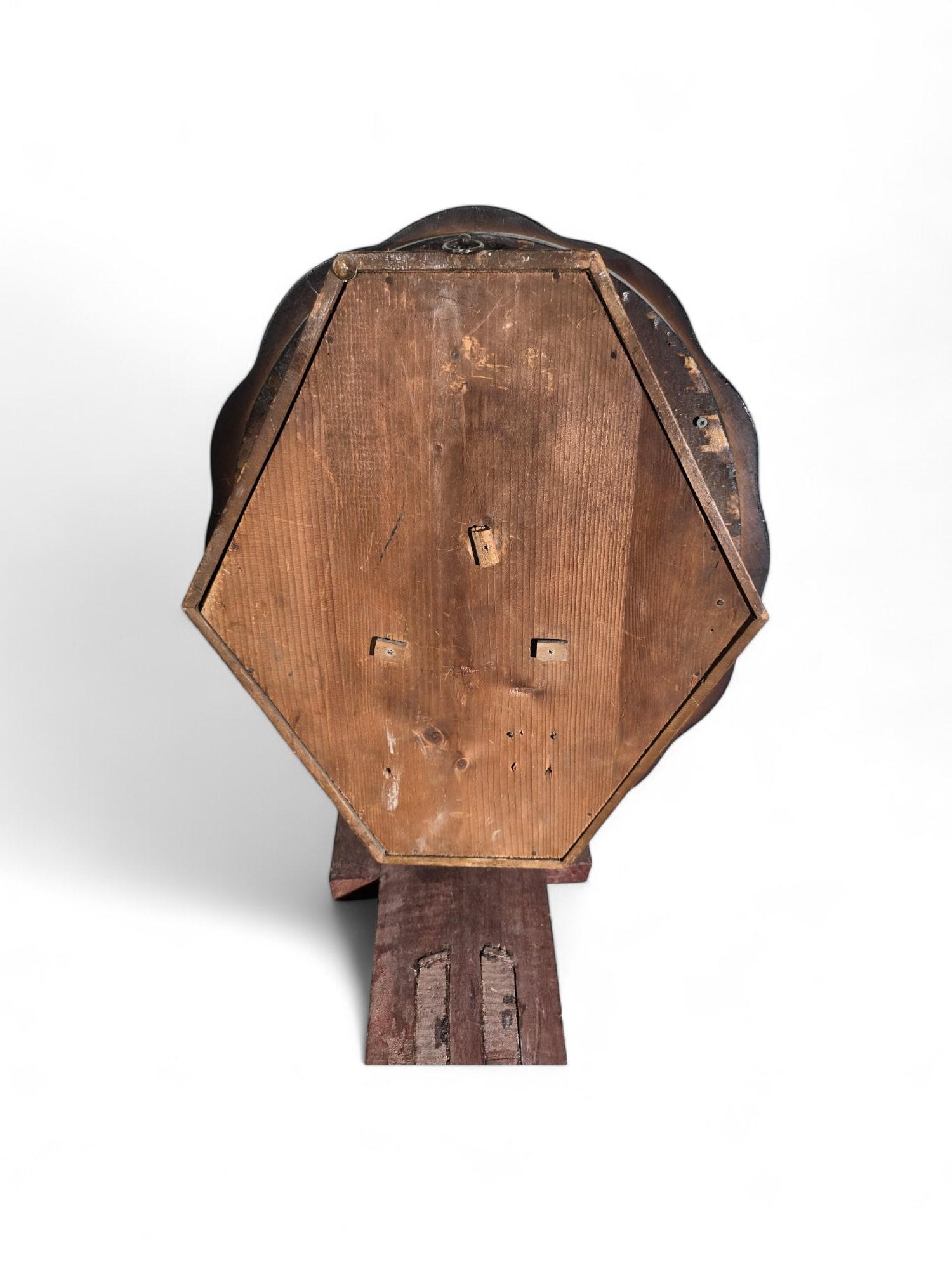 Wanduhr aus dem 19. Jahrhundert von J. Lozano, Madrid - Ebonisiertes Holz mit Perlmutt im Angebot 7