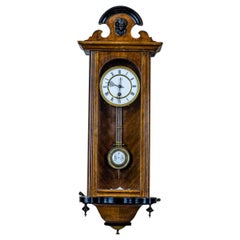 Antique 19th Century Wall Clock in a Walnut Case
