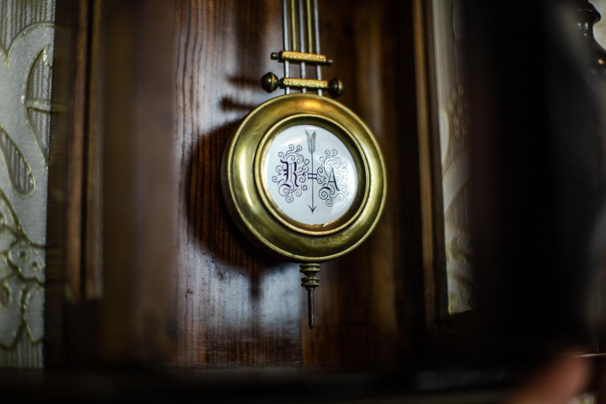 19th Century Wall Clock with Carvings 9