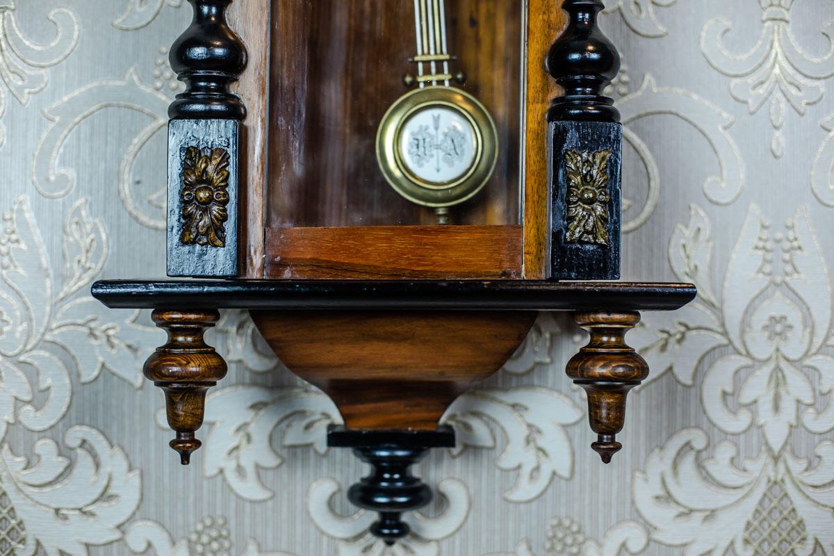 19th Century Wall Clock with Carvings 1