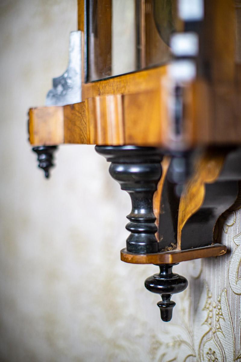 19th Century Wall Clock in Wooden Case with Interesting Frame 4