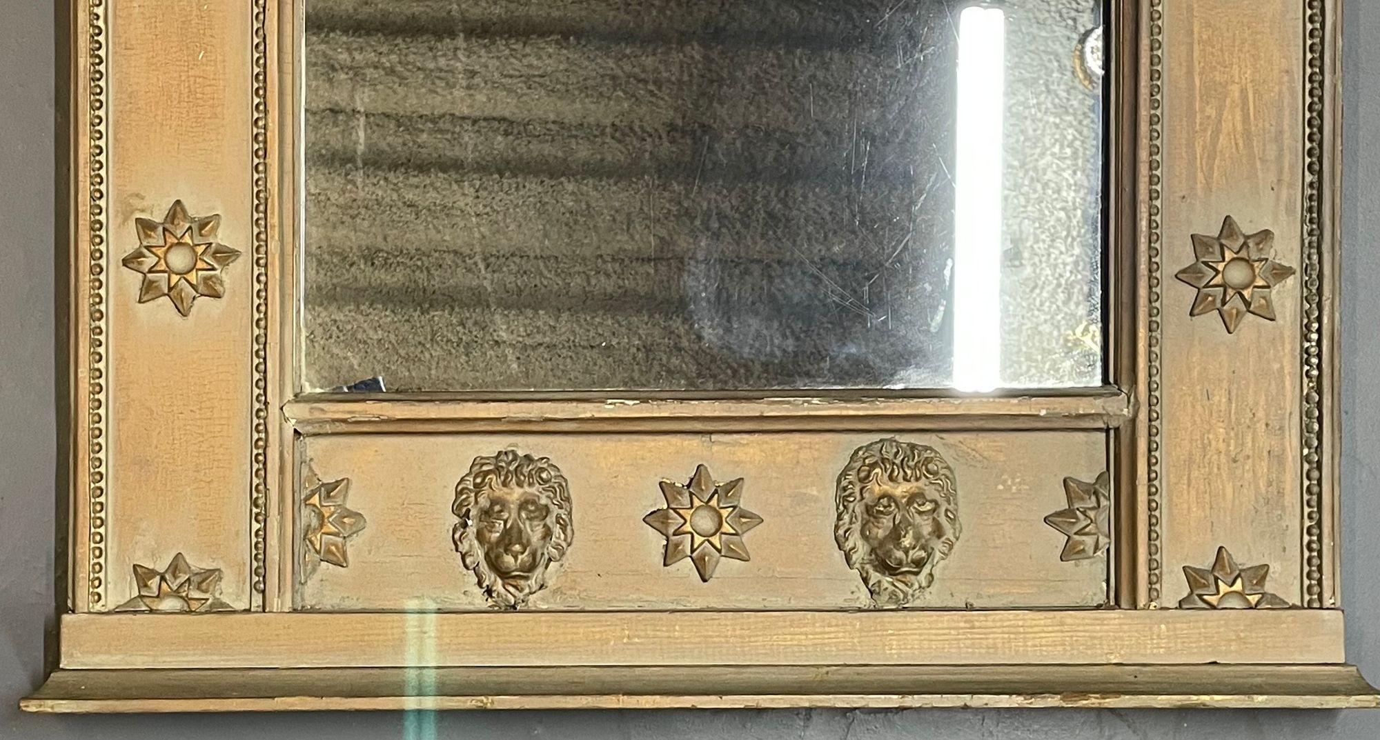 Miroir mural, console ou de pilier à chérubin du XIXe siècle en vente 1