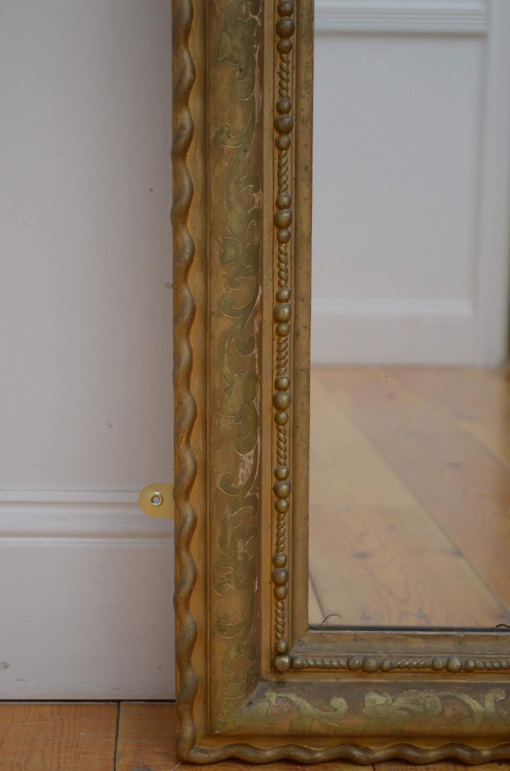 Victorian 19th Century Wall Mirror For Sale