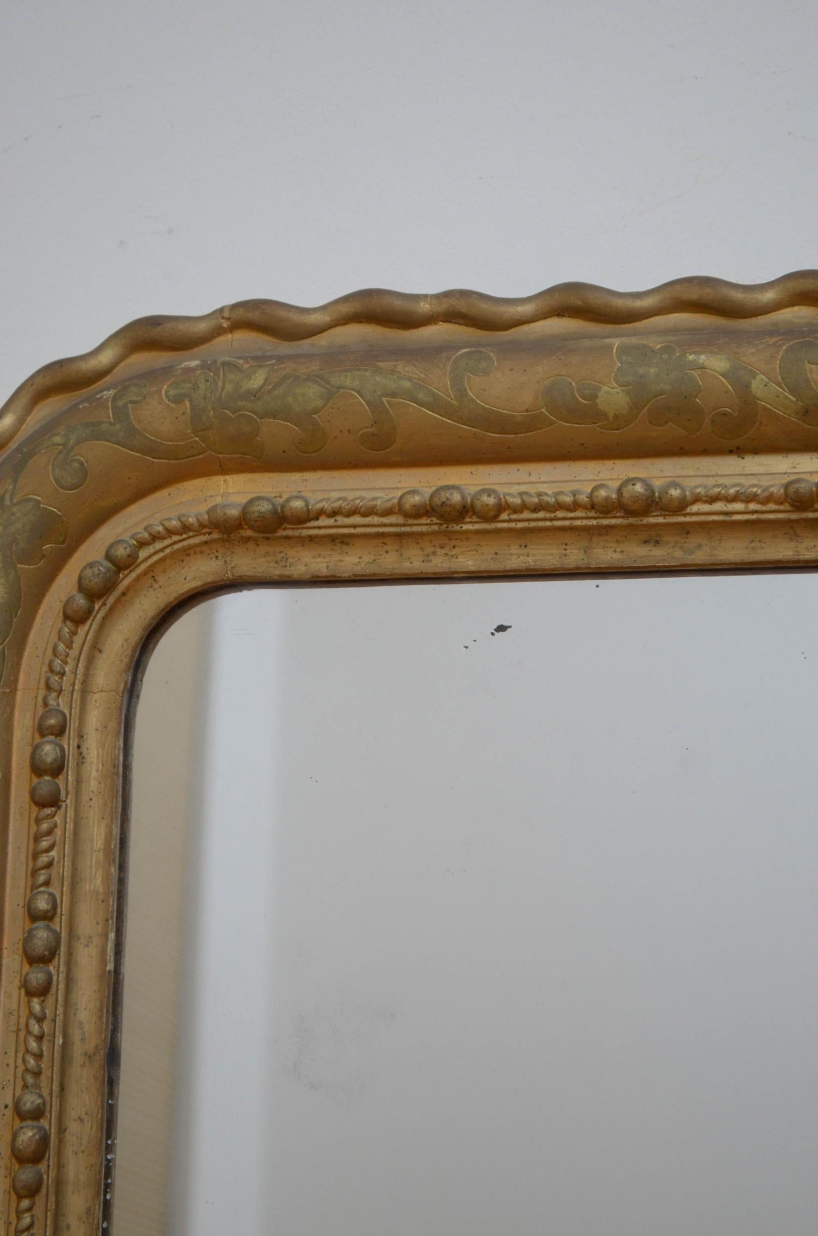 19th Century Wall Mirror In Good Condition For Sale In Whaley Bridge, GB