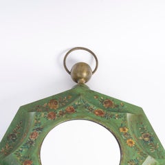 19th-Century Wall Mirror Made of Painted Sheet Metal, Napoleon III Period.