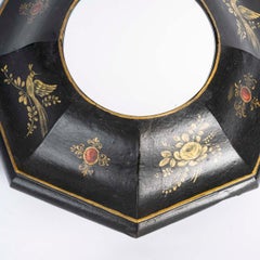 19th-Century Wall Mirror Made of Painted Sheet Metal, Napoleon III Period.