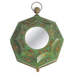 19th-Century Wall Mirror Made of Painted Sheet Metal, Napoleon III Period.
