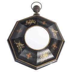 19th-Century Wall Mirror Made of Painted Sheet Metal, Napoleon III Period.