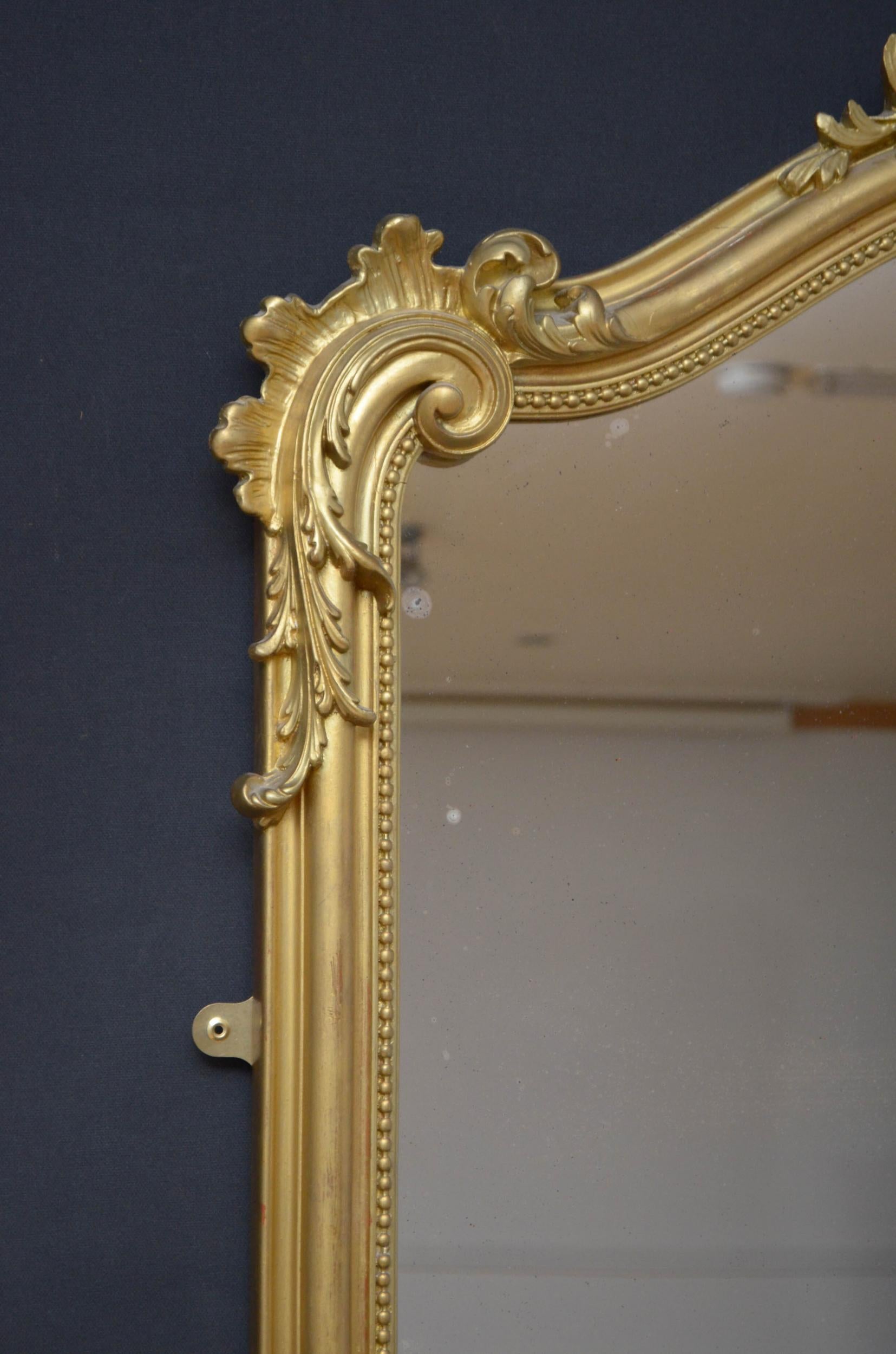 Wood 19th Century Wall Mirror or Floor Standing