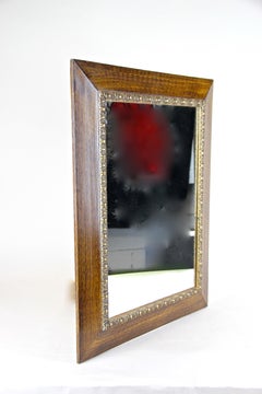 19th Century Wall Mirror with Gilt Stucco Bars, Glazed, Austria, circa 1880