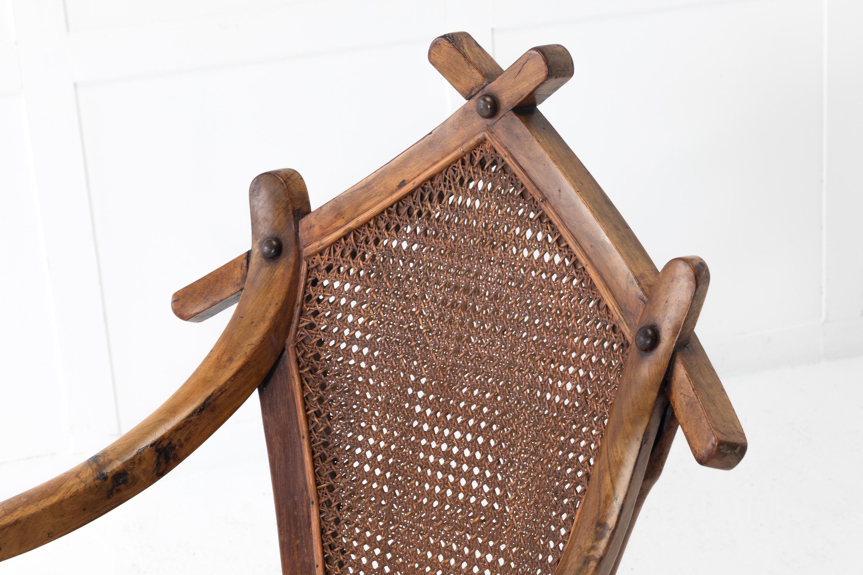 19th Century Walnut and Cane Chair 1