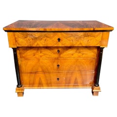 19th Century Walnut and Ebony Biedermeier Commode