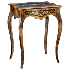 19th Century Walnut and Inlaid Work Table