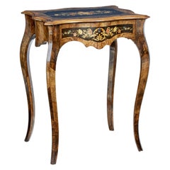 19th Century Walnut and Inlaid Work Table