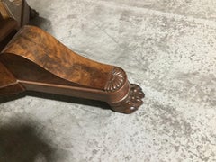 19th Century Walnut and Marble Round Gueridon Table