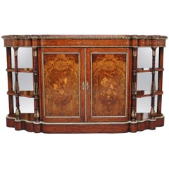 19th Century Walnut and Marquetry Credenza
