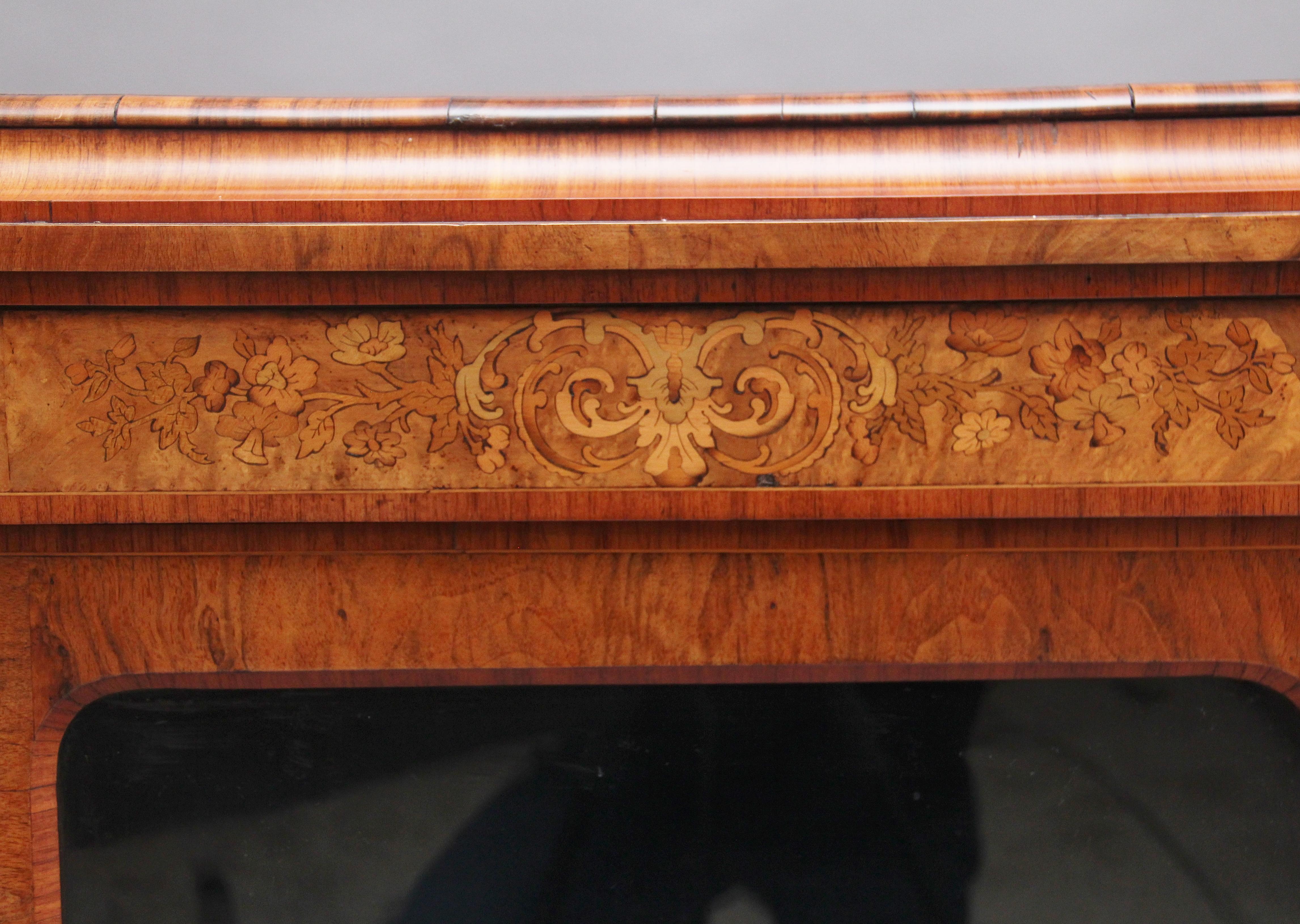 19th Century Walnut and Marquetry Pier Cabinet 4