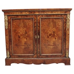 19th Century walnut and marquetry two door cabinet