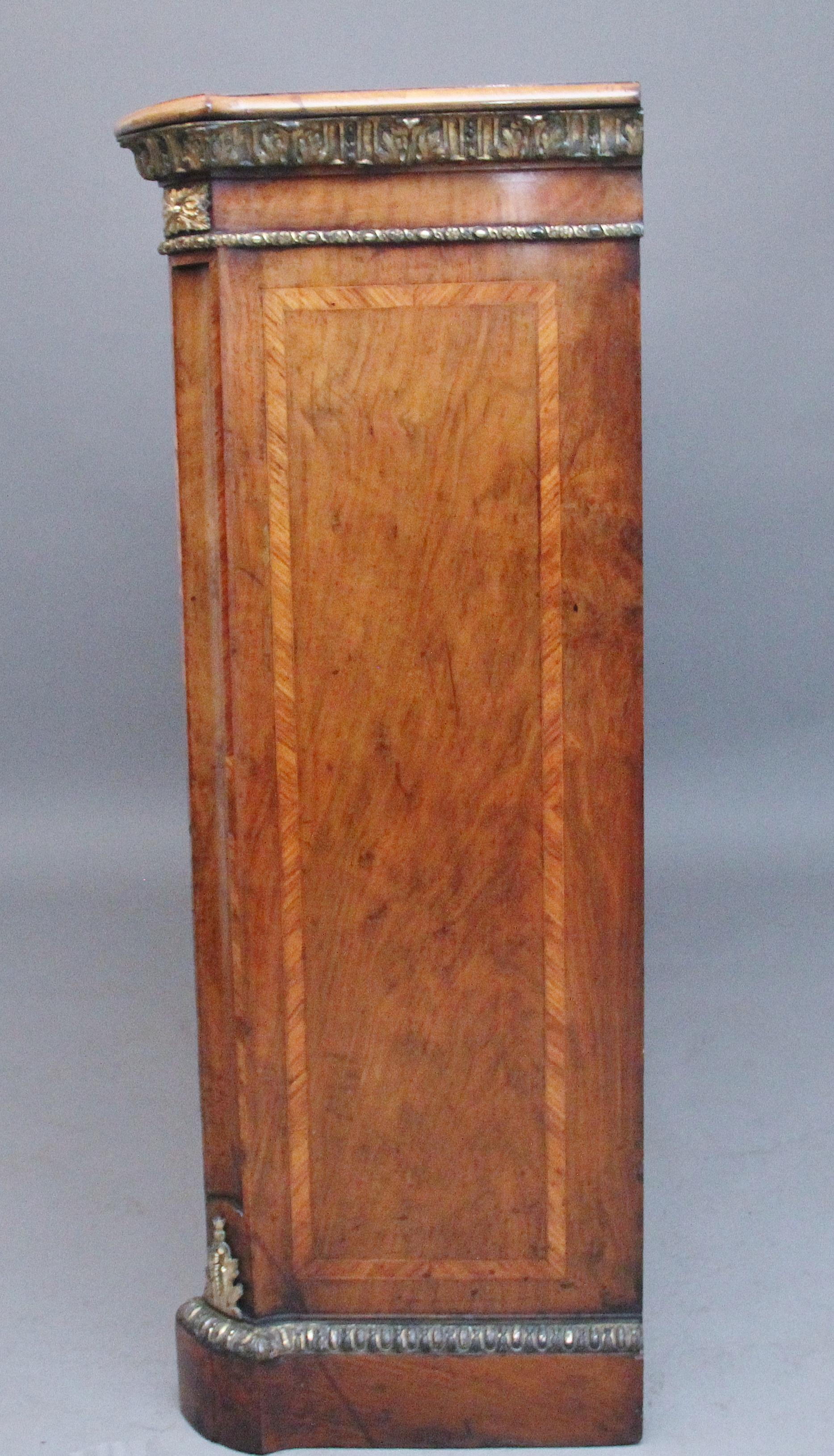 19th Century walnut and ormolu open bookcase by Johnstone and Jeanes For Sale 5