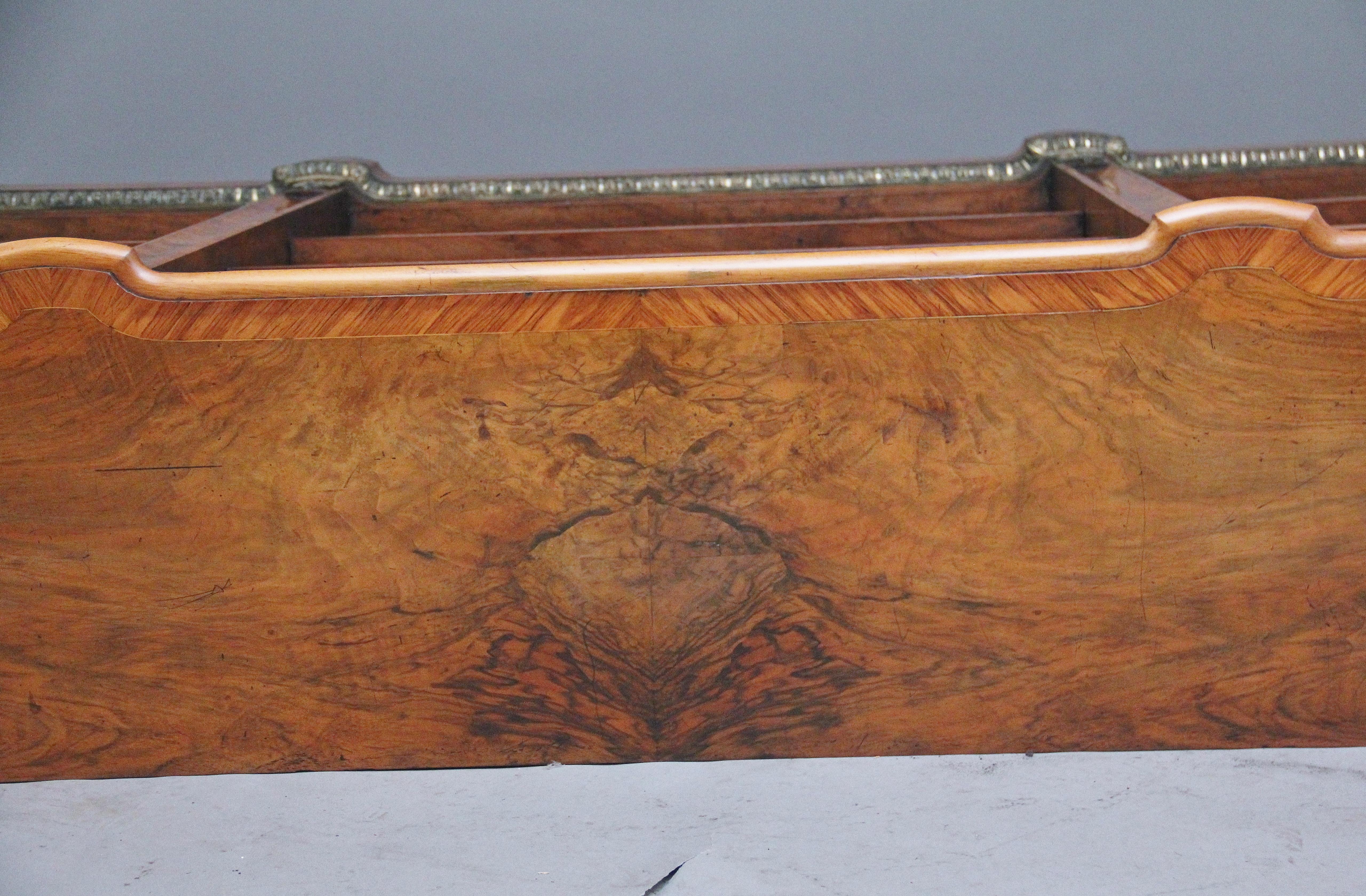 19th Century walnut and ormolu open bookcase by Johnstone and Jeanes For Sale 7