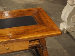 19th Century Walnut and Slate Swiss Money Changer Style Side Table