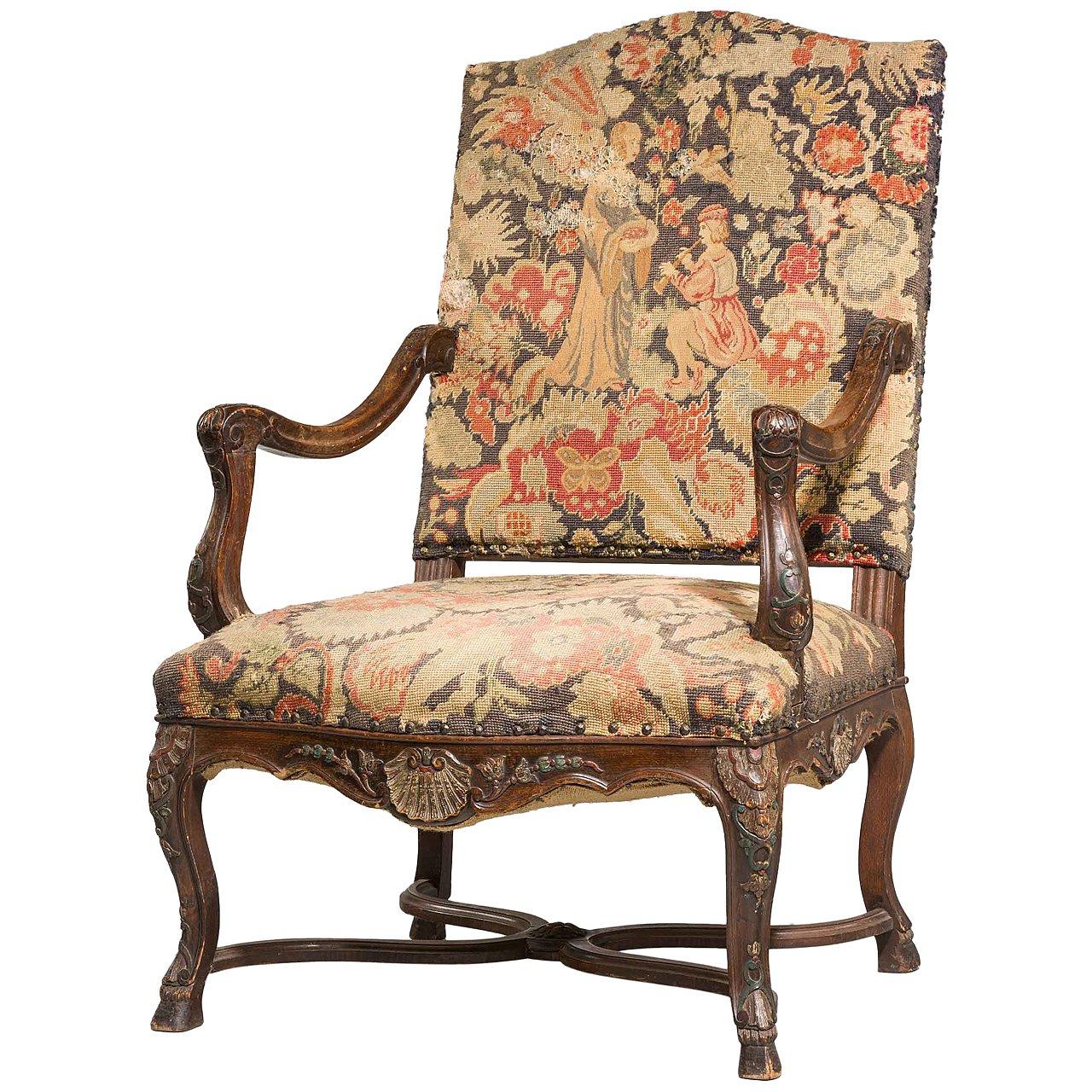 19th Century Walnut Armchair