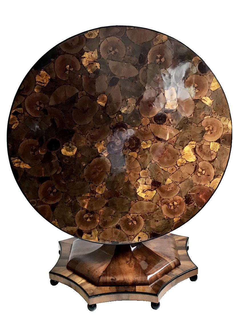 Austrian 19th Century Walnut Biedermeier Center Table. Austria, c. 1825. For Sale