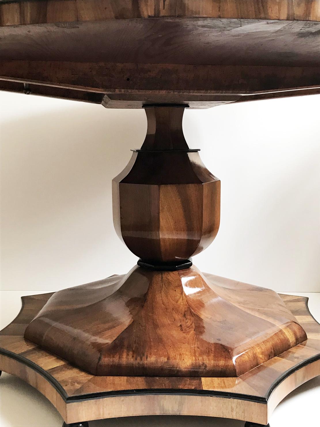 Ebonized 19th Century Walnut Biedermeier Center Table. Austria, c. 1825. For Sale