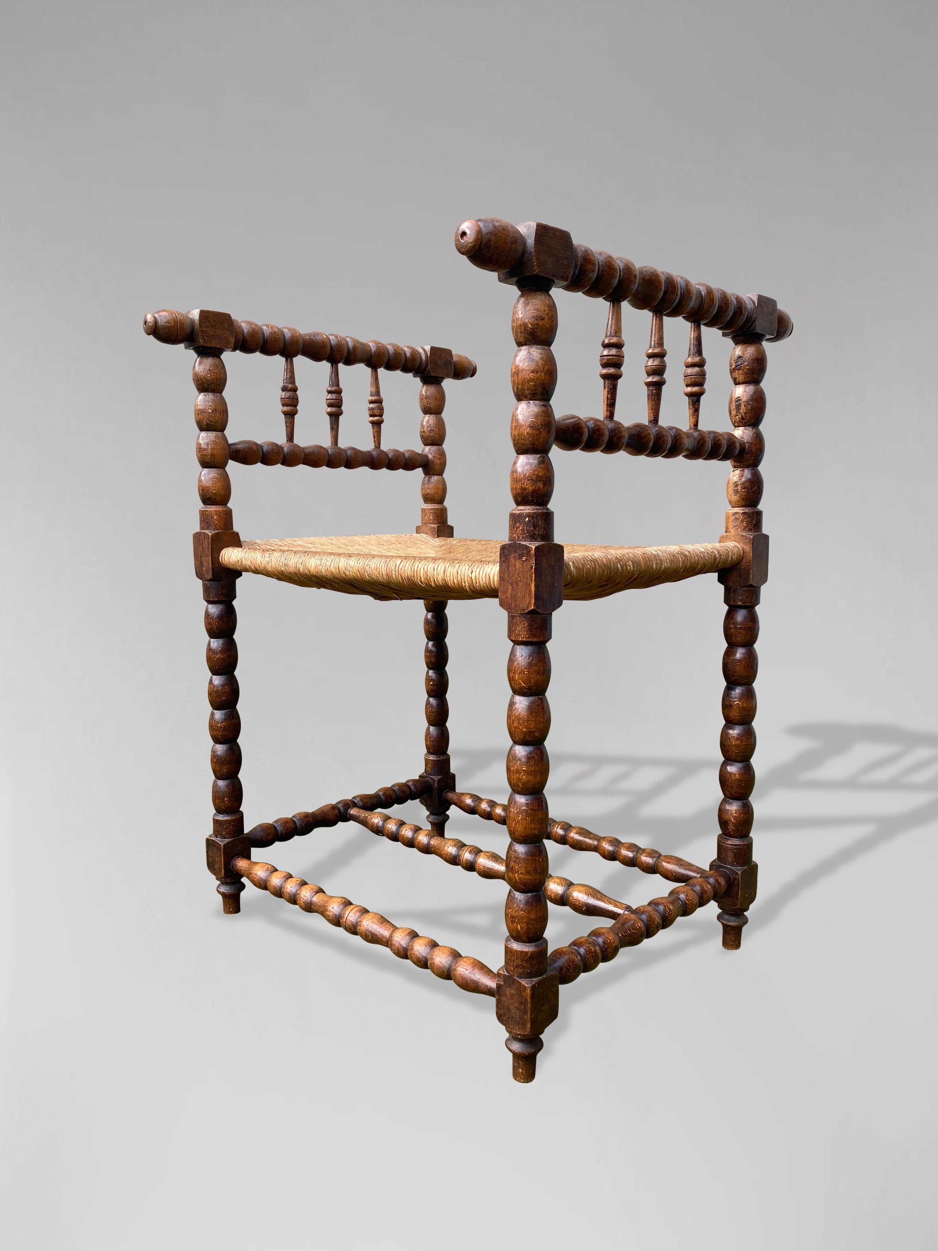 19th Century Walnut Bobbin Stool In Fair Condition For Sale In Petworth,West Sussex, GB