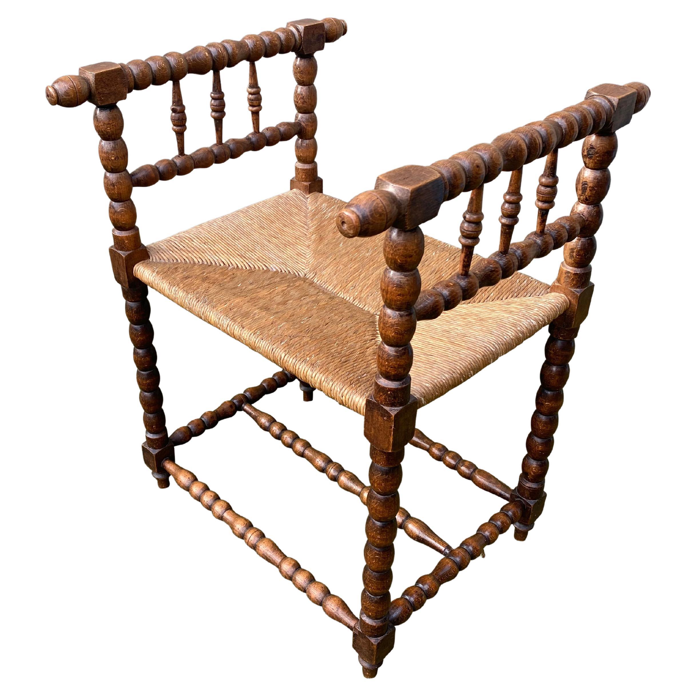 19th Century Walnut Bobbin Stool