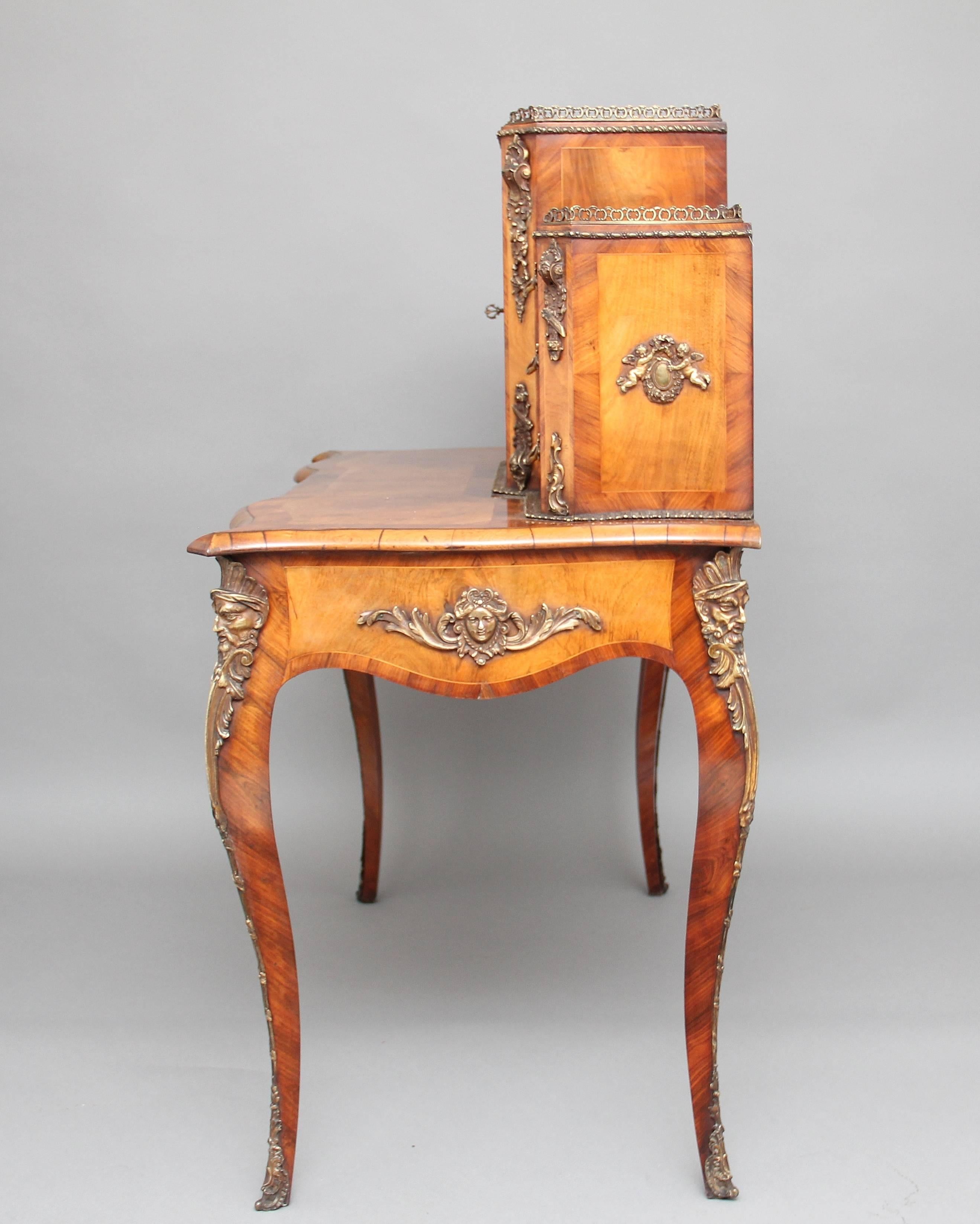 19th Century Walnut Bonheur Du Jour 3