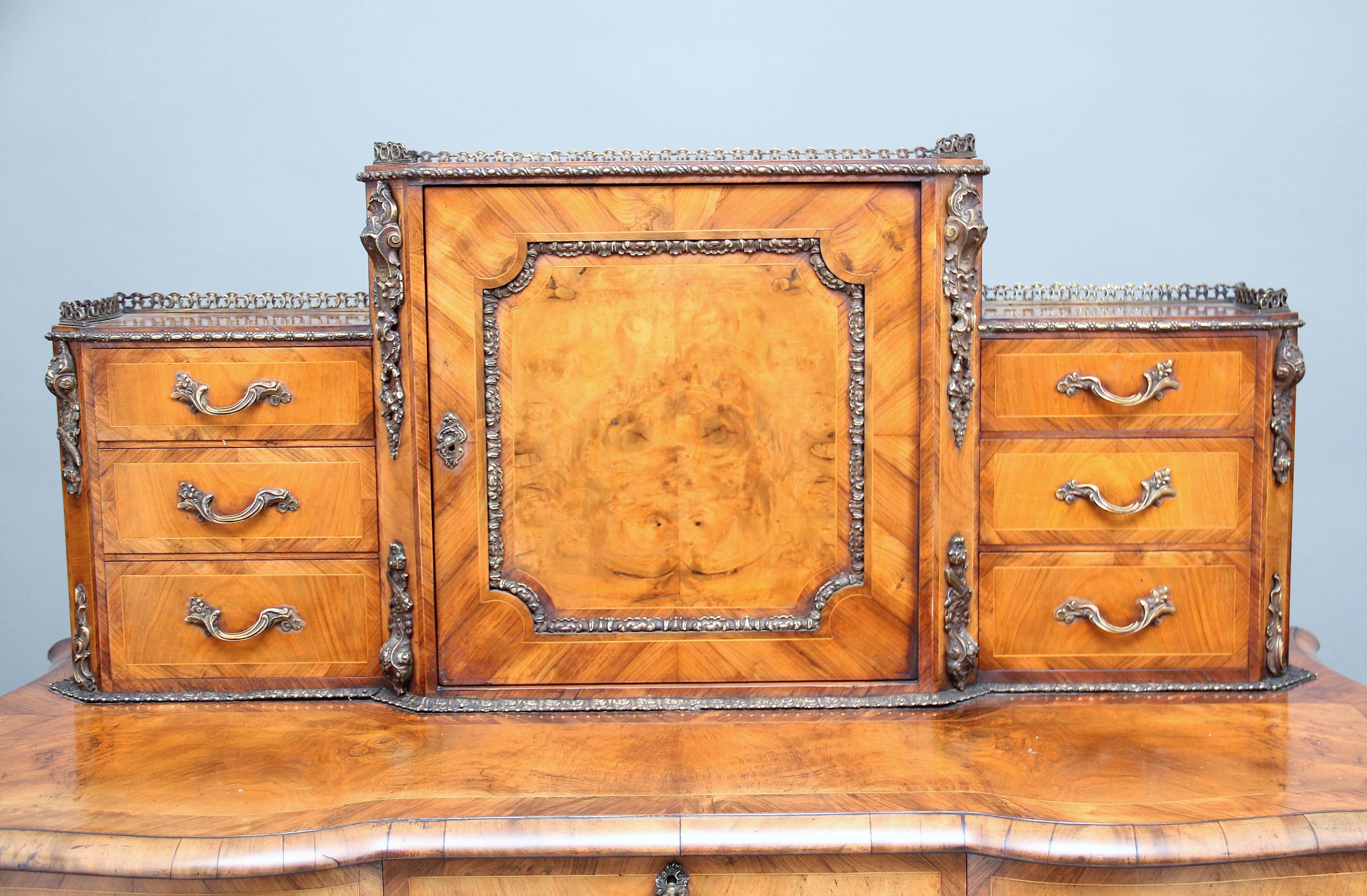 19th Century Walnut Bonheur Du Jour 4