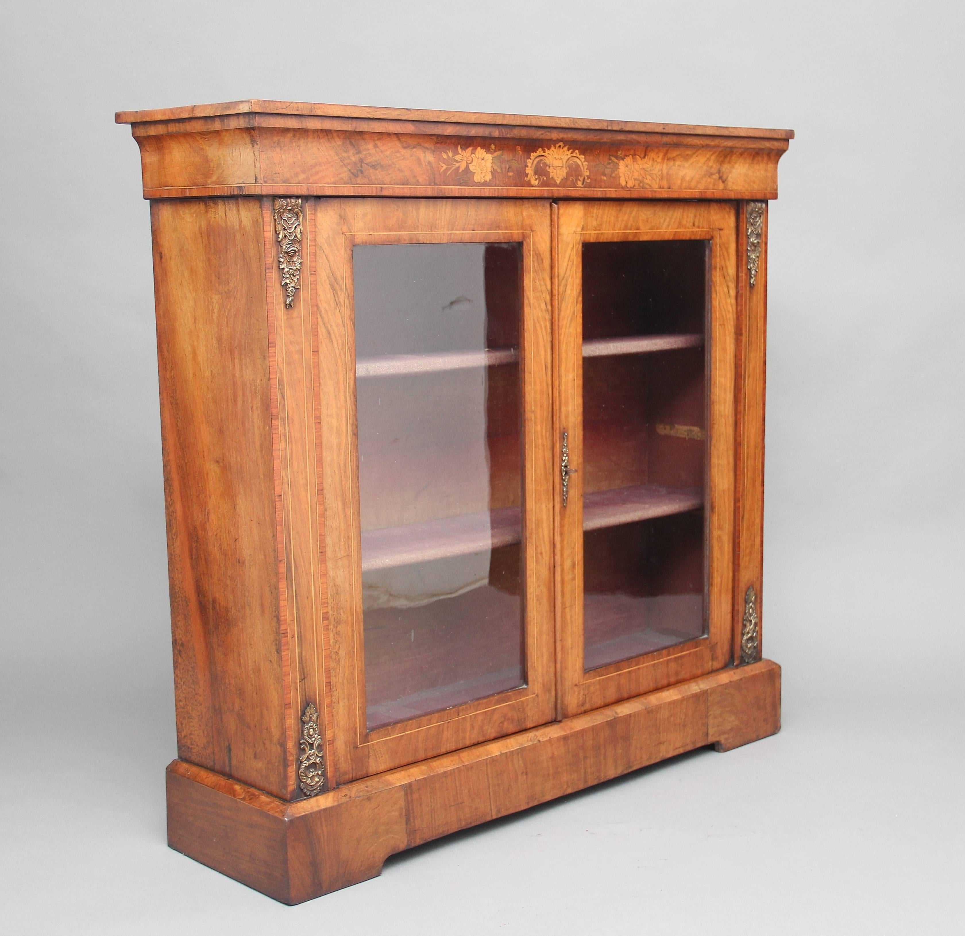 19th Century Walnut Bookcase In Good Condition In Martlesham, GB