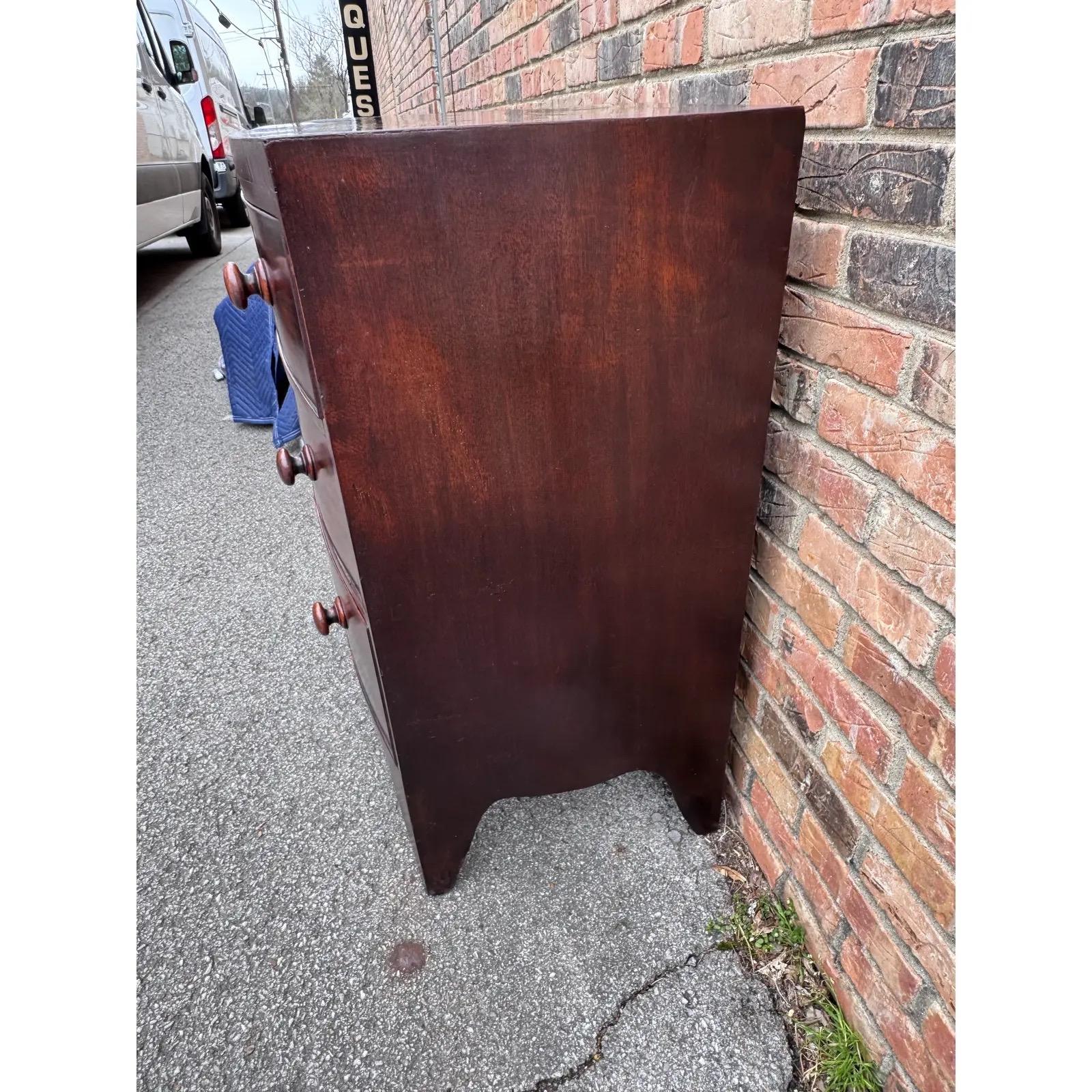 19th Century Walnut Bowfront Chest For Sale 2