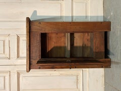 19th-Century Walnut Cabinet with Original Lock