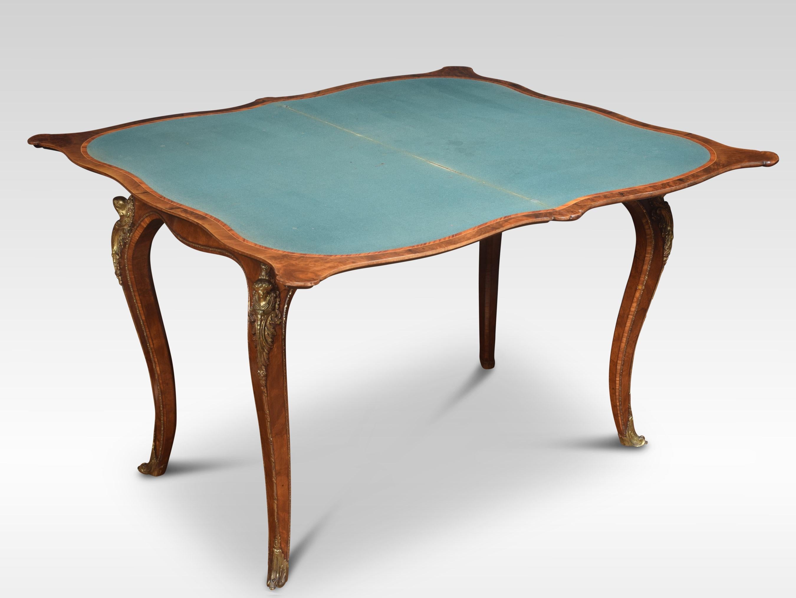 19th Century Walnut Card Table For Sale 3