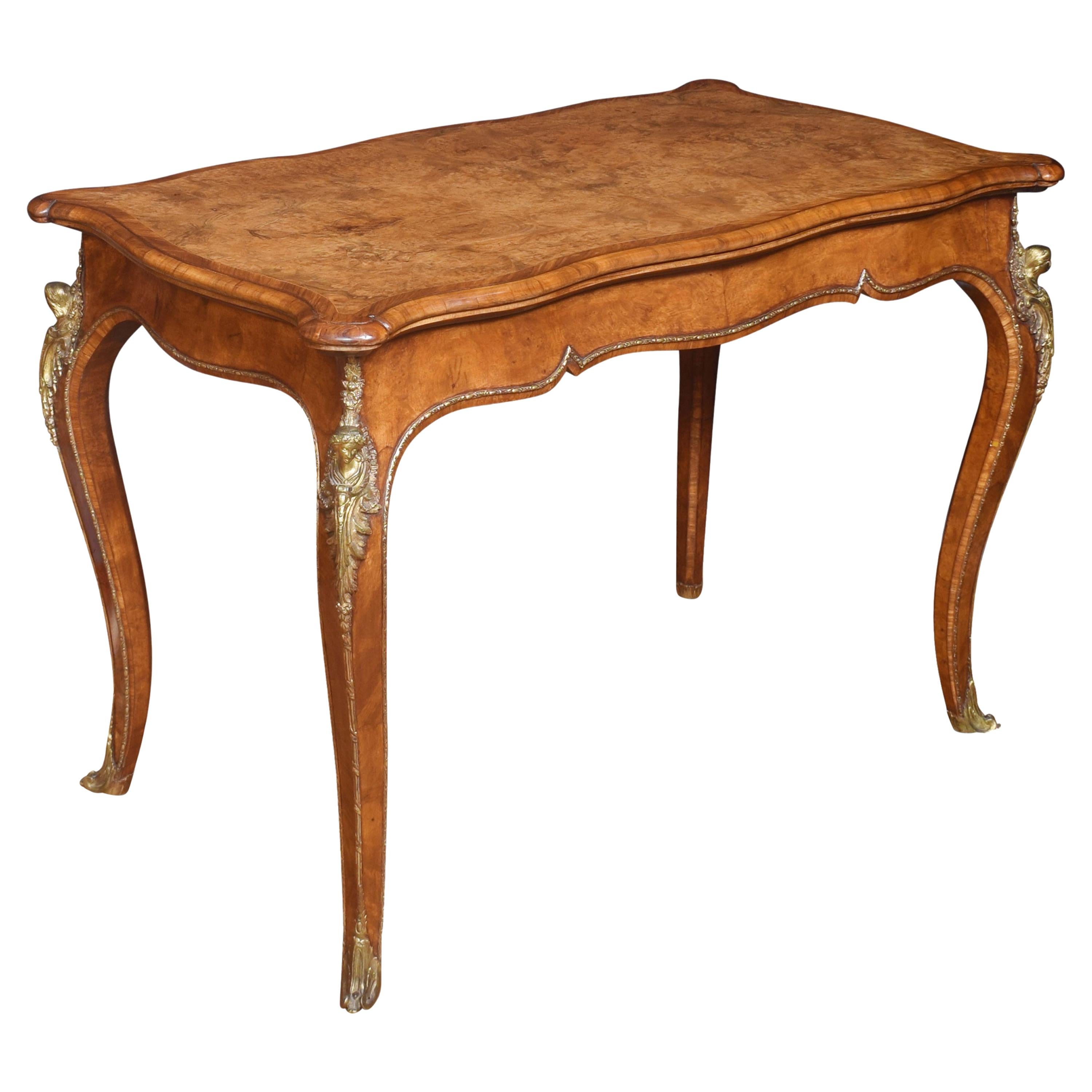 19th Century Walnut Card Table For Sale
